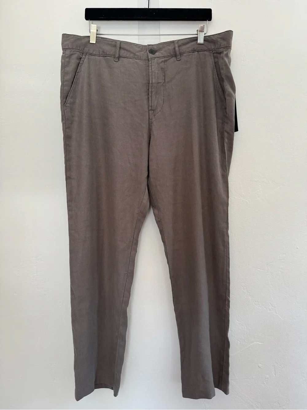 NWT Hudson Classic Slim Straight Fit Stretch Linen Blend Chino Pants *FLAWS*